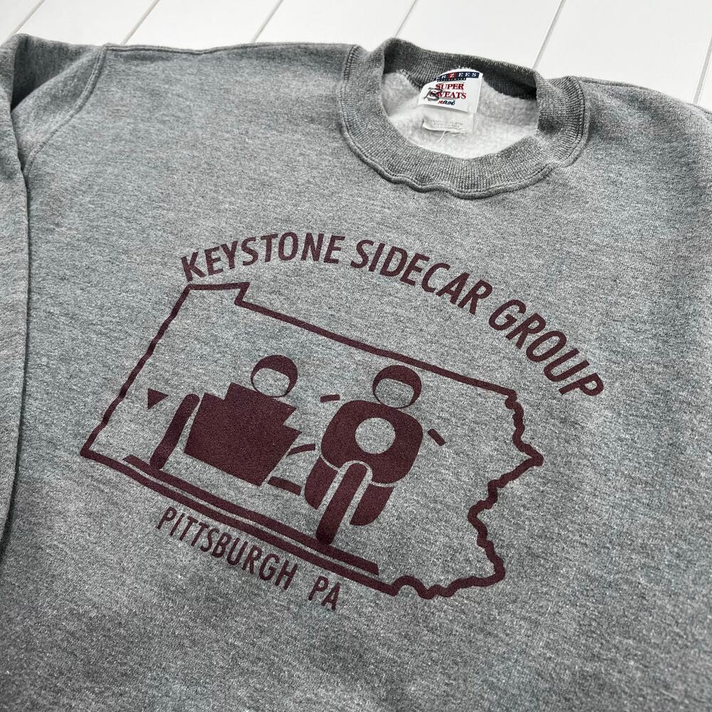 Keystone Sidecar Group Jerzees Crewneck Sweatshirt Size large Pittsburg PA - Picture 2 of 6